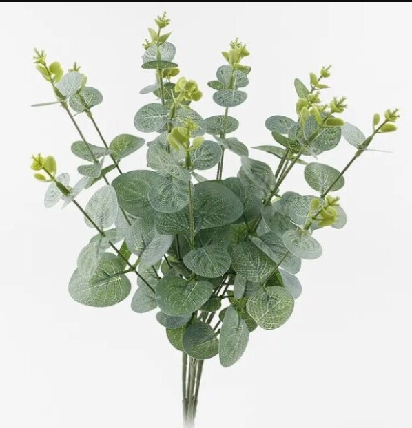 Set 20 Ramuri Artificiale de Eucalipt – Verde Închis – Decor Floral Premium [2]