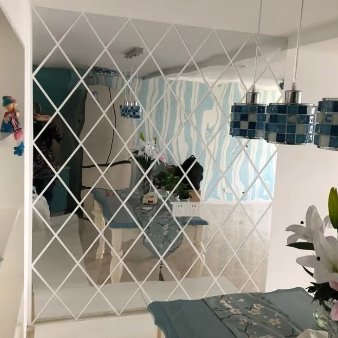 Set 32 Oglinzi Acrilice, Auto-adeziv Decorativ pentru Baie Living si Bucatarie 50 x 100 cm, [2]