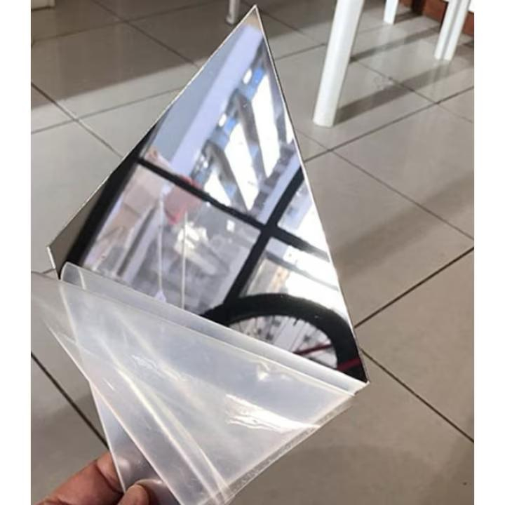 Set 58 Oglinzi Acrilice Autoadezive Luxer , Model Romb, 100x100 cm, 1m², Decor Modern pentru Pereți [5]