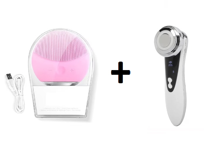 Set Aparat de Masaj pentru Față + Aparat pentru Îngrijire Facială [1]