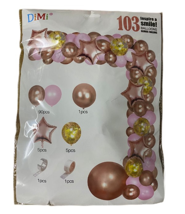 Set Baloane 103 buc RoveRim, Diferite Culori si Dimensiuni, Pentru Diferite Petreceri [1]