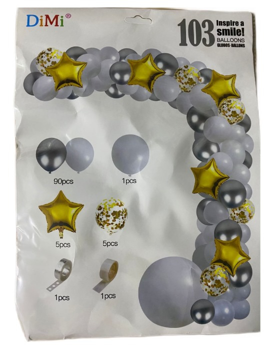 Set Baloane 103 buc RoveRim, Diferite Culori si Dimensiuni, Pentru Diferite Petreceri [1]