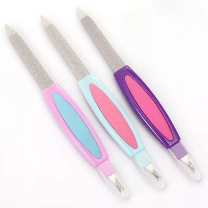 Set de 3 Pile de Unghii 2 in 1 cu Chiureta pentru Indepartarea Cuticulei, 16 cm [5]