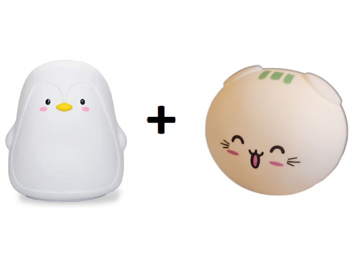 Set Lampa de Veghe Pinguin + Lampa de Veghe Pisica [1]