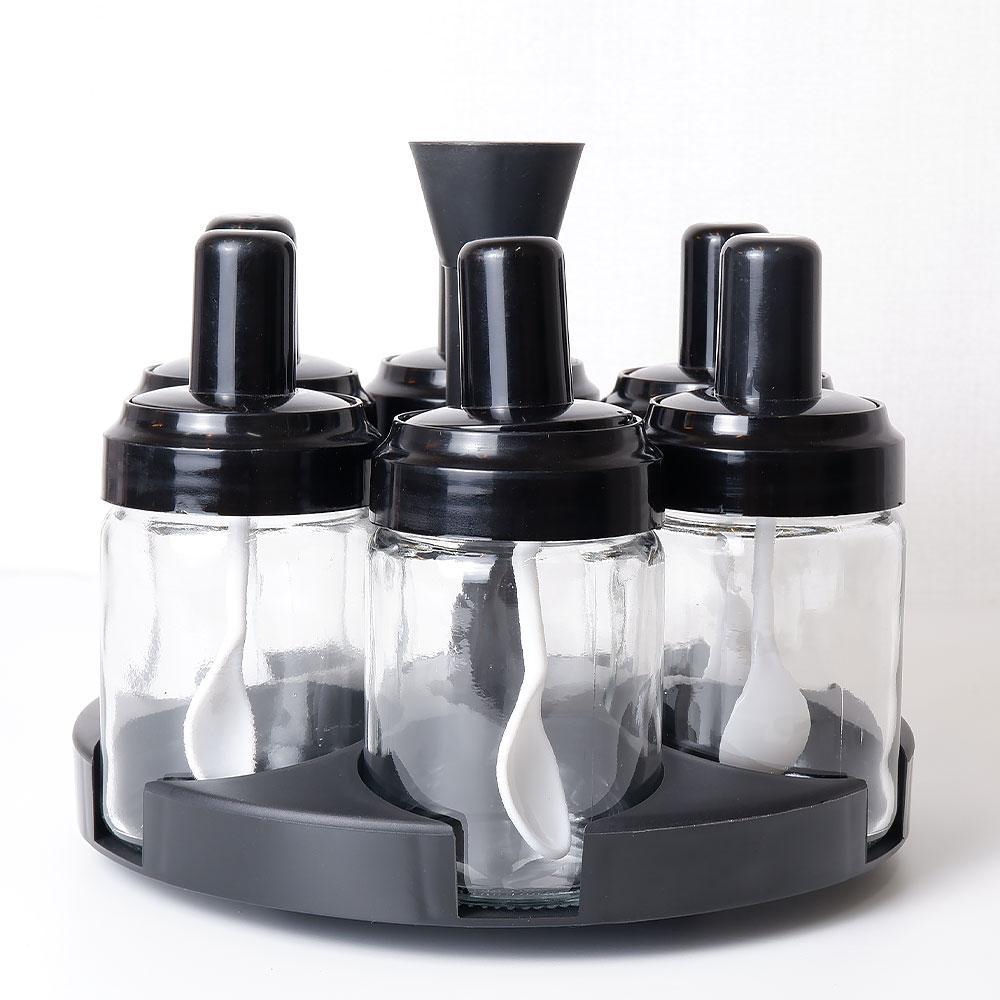 Set organizator condimente rotativ cu 6 recipiente [3]