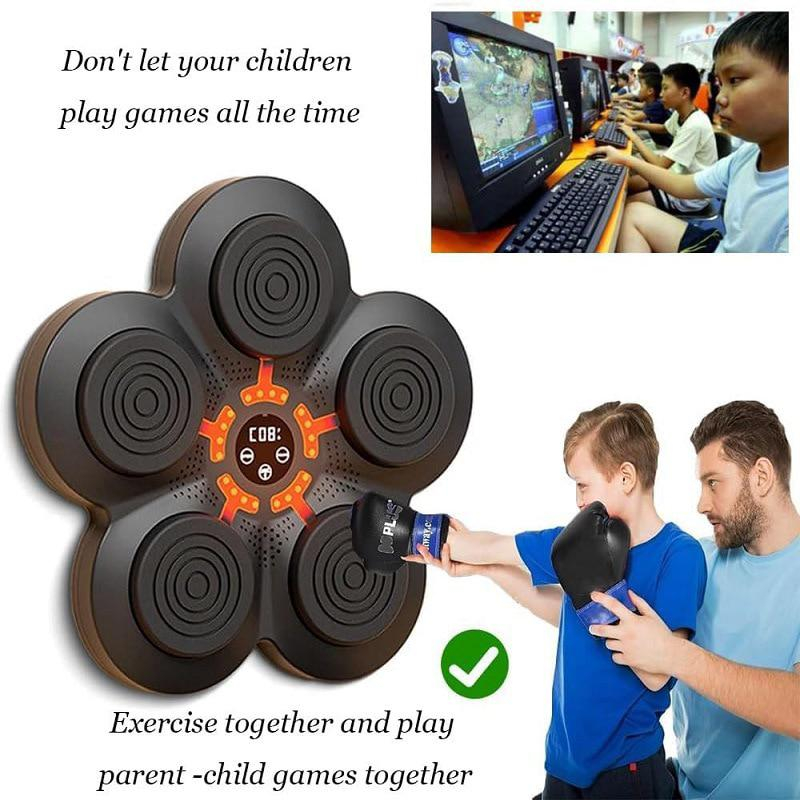 Tinta inteligenta Box, Manusi incluse, Difuzor incorporat, Conexiune Bluetooth, LED Display HD multifunctional, Moduri de antrenament, 33x37x4.5cm, Negru [3]