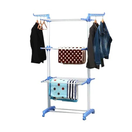 Uscator Vertical pentru Rufe Haine Mobil si Pliabil pentru Spatii Mici, Suport Umerase,173cm [2]