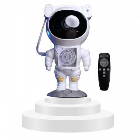Proiector Laser Astronaut cu Joc de Lumini Aurora Boreala si Stele, Boxa, Sunete Albe, Functie Bluethood, Reglare 360, Timer, Setare Luminozitate, Viteza, Telecomanda [4]
