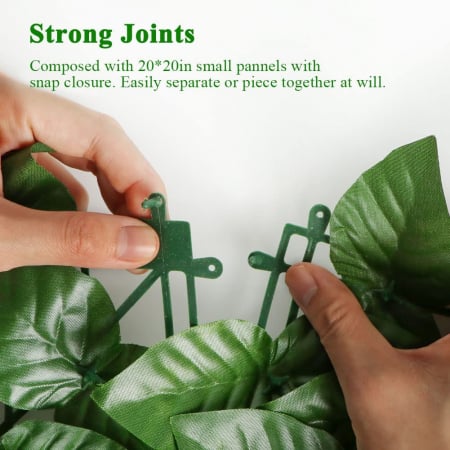Set Rulou Artificial de Gard Viu din PE Anti-UV, 300x100 cm, Frunze Verde Inchis si 50 Soricei Verzi [5]