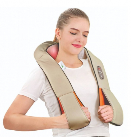 Aparat pentru Masaj Cervical,Infrarosu cu Miscare Circulara, Culoare Maro [5]