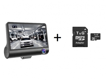 Accesorii Auto - Camera Auto Tripla + Card de Memorie Inclus