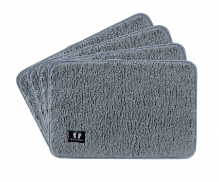 Covoras Baie Fluffy, pufos, anti-alunecare, 40x60 cm, Moale confortabil, antiderapanta, Gri [2]