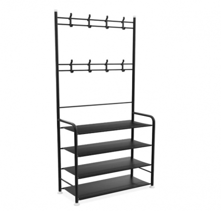Dormitor/Living - Cuier haine cu suport pantofi, Inaltime 153 cm