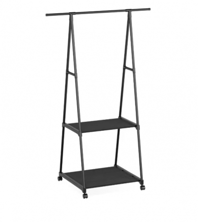 Articole pentru Baie - Cuier pentru haine cu suport, 55x42x160 cm, negru
