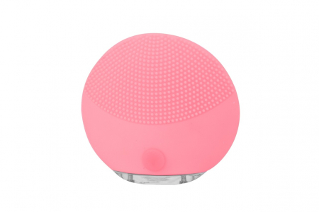 Dispozitiv de Curatare Faciala Waterproof tip Foreo Luna pentru Demachiere, Masaj si Lifting Ten, 8 x 7,5 x 2,5cm, Roz [2]