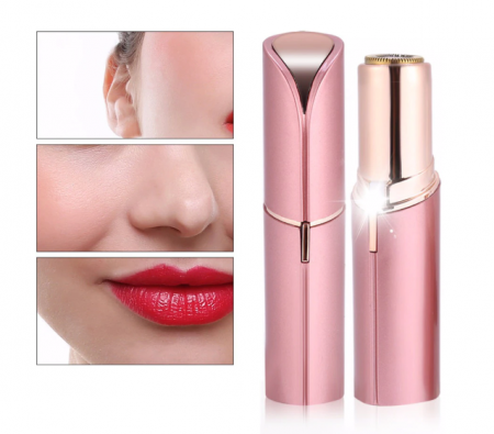 Epilator Facial cu Baterie , Aparat Portabil pentru Indepartarea Parului Facial cu LED - Roz Auriu/ Rose Gold [4]