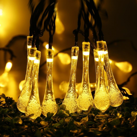 Instalatie cu Incarcare Solara, 10 LED-uri, Impermeabila, 8 Moduri, Lumina Calda [4]