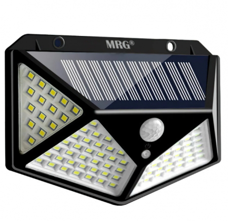 Becuri Led Economice - Lampa Solara cu Senzor De Miscare 100 x LED Reflection Vision, 600LM , 120 Grade, Baterie 1800 mAh, Waterproof