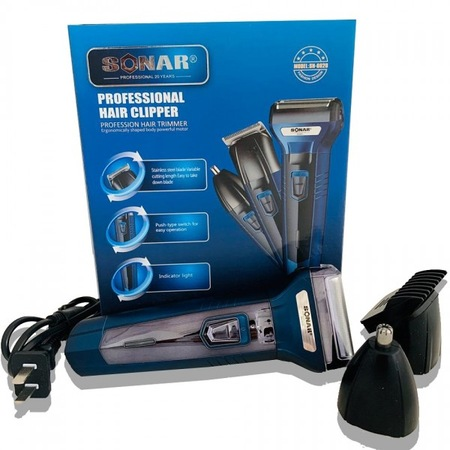 Masina de Tuns, 3 in 1 cu Trei Capete, Tuns, Contur si Trimmer pentru Nas si Urechi [3]