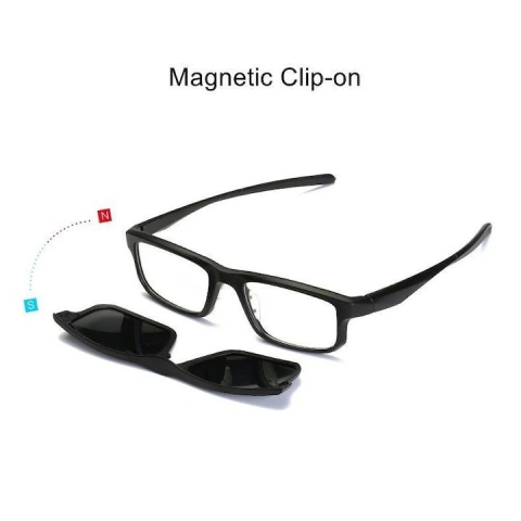 Ochelari de vedere cu 5 rame magnetice clip-on polarizate pentru condus, calculator și night vision [2]