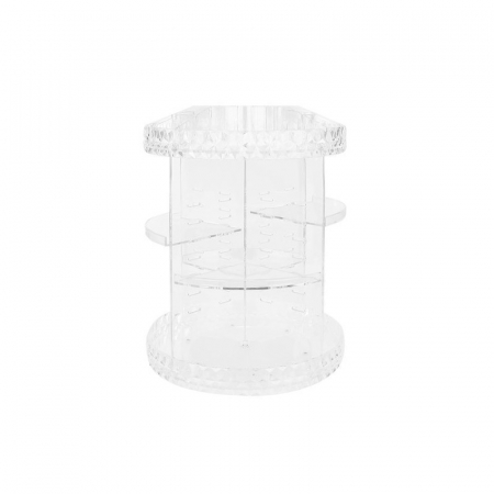 Make-up - Organizator Cosmetic Rotativ 360 Grade, 27,5x34, Depozitare Personalizabila, Transparent