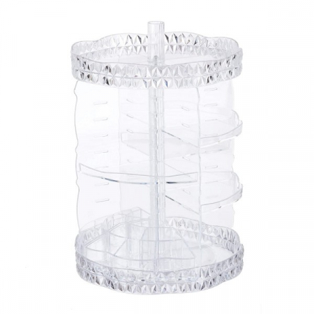 Organizator pentru cosmetice rotativ, 24.5 cm Transparent