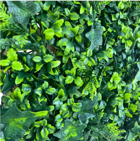Panou Viu Artificial cu Frunze Verzi – Grădină Verticală 40x60 cm [1]