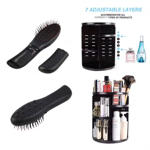 Ingrijire Personala - Perie electrica masaj pentru par + Organizator cosmetice multifunctional