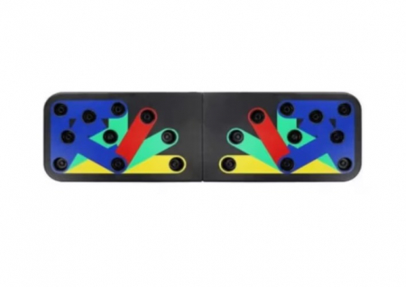 Pachete Avantajoase - Placa pentru Flotari Multifunctionala, pe baza de culori, cu manere, pentru piept, umeri, spate si triceps, 65cm x 20cm x 10cm, RoveRim