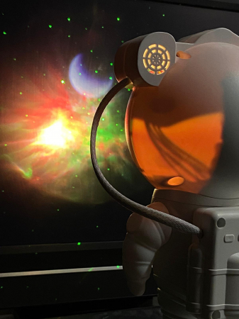 Proiector Laser Astronaut cu Joc de Lumini Aurora Boreala si Stele, Boxa, Sunete Albe, Functie Bluethood, Reglare 360, Timer, Setare Luminozitate, Viteza, Telecomanda [3]