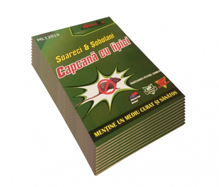 Gradina - Set 10 Capcane pentru Soareci/ Rozatoare, cu Lipici, Tip Carte
