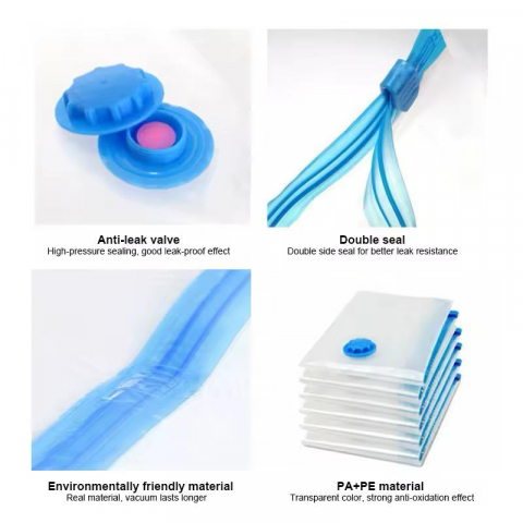 Set 12 saci de vidat reutilizabili, 4 Dimensiuni, economisește spațiu [2]