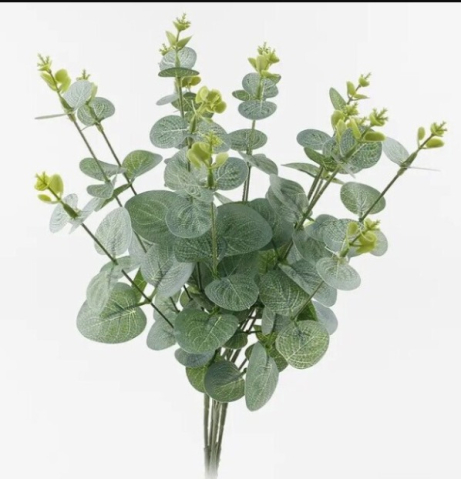 Set 20 Ramuri Artificiale de Eucalipt – Verde Închis – Decor Floral Premium [1]