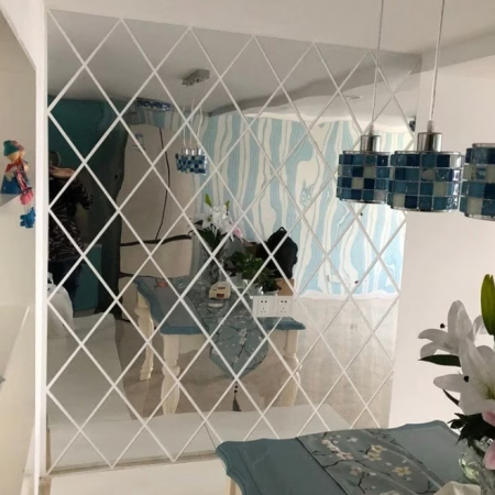Set 32 Oglinzi Acrilice, Auto-adeziv Decorativ pentru Baie Living si Bucatarie 50 x 100 cm, [1]