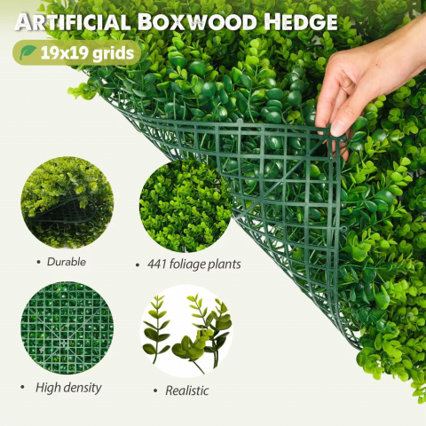 Set 4x Perete verde artificial 60x40 cm, decor natural pentru interior si exterior [1]