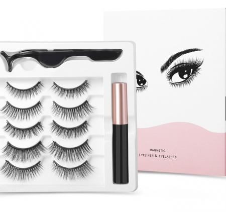 Make-up - Set 5 Perechi de Gene Magnetice, cu Tus Magnetic si Aplicator de Gene