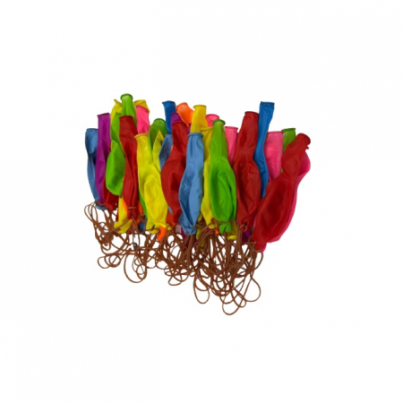 Accesorii Auto - Set 50 baloane colorate cu snur 45 cm, Hop 7