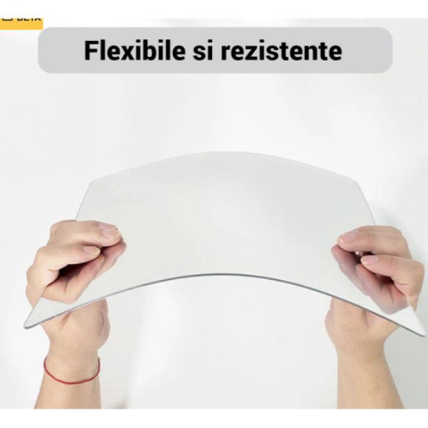 Set 58 Oglinzi Acrilice Autoadezive Luxer , Model Romb, 100x100 cm, 1m², Decor Modern pentru Pereți [6]