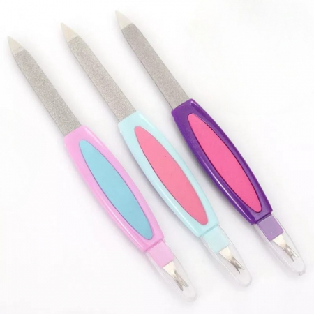 Set de 3 Pile de Unghii 2 in 1 cu Chiureta pentru Indepartarea Cuticulei, 16 cm [4]