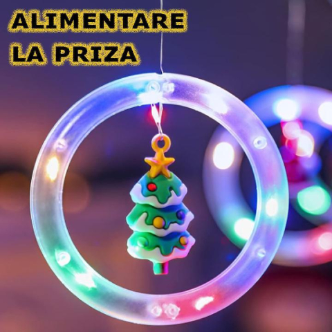 Set instalatie Craciun interconectabila cu 10 inele multicolore si 10 decoratiuni pentru sarbatori [3]
