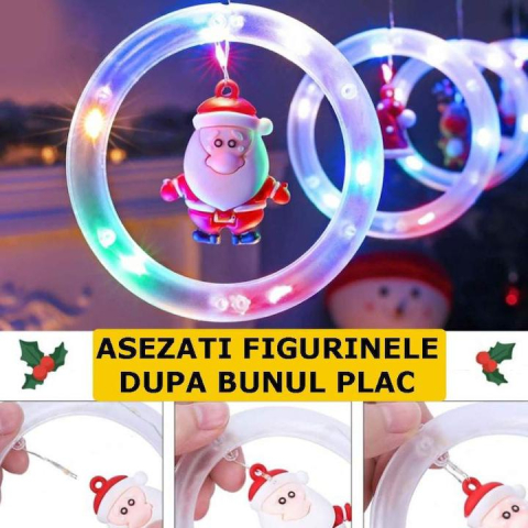 Set instalatie Craciun interconectabila cu 10 inele multicolore si 10 decoratiuni pentru sarbatori [2]