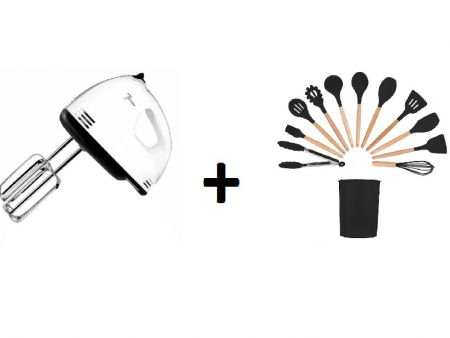 Articole Bucatarie - Set Mixer de Mână + Ustensile Bucătărie 12 Piese
