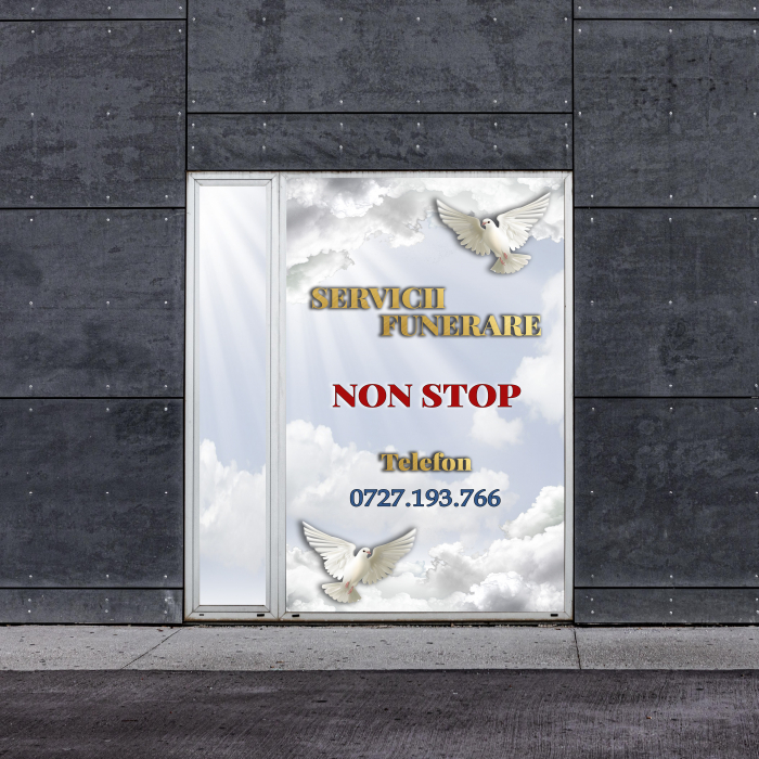 Print autocolant exterior - Servicii Funerare [1]