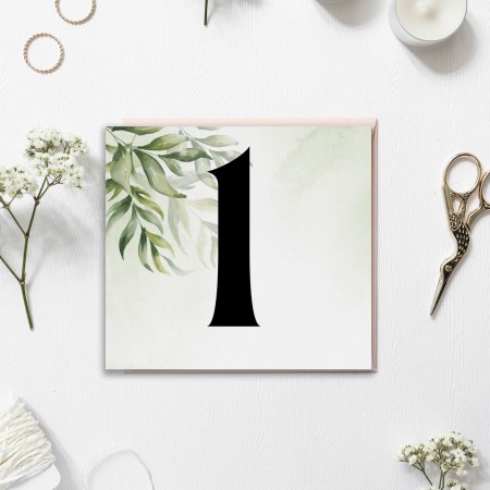 Număr masă, model "Green Design"