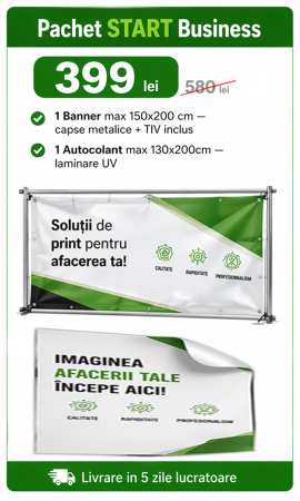 Bannere - Pachet START Business | Banner + Autocolant
