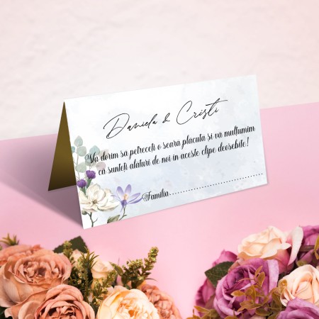 Plic pentru dar, model Purple Flowers