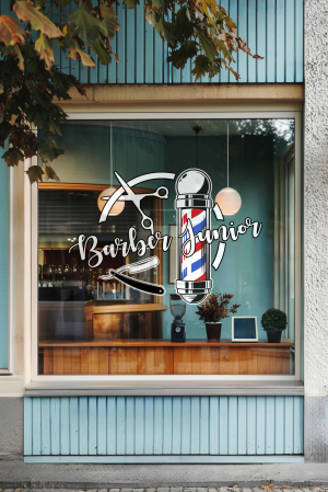 Autocolant - Print autocolant exterior - Barber Shop