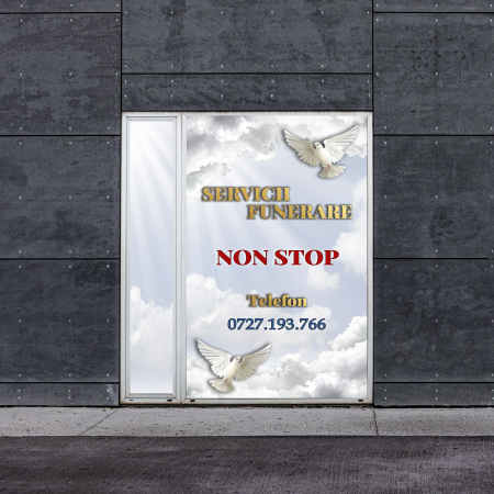 Autocolant - Print autocolant exterior - Servicii Funerare