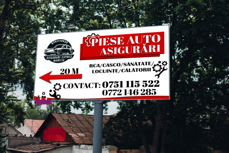 Bannere - Print BANNER publicitar - Piese Auto&Asigurări - EXTERIOR
