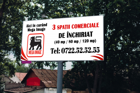 Bannere - Print BANNER publicitar - Spații comerciale - EXTERIOR